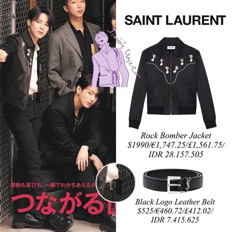 jimin ysl jacket|jimin runway.